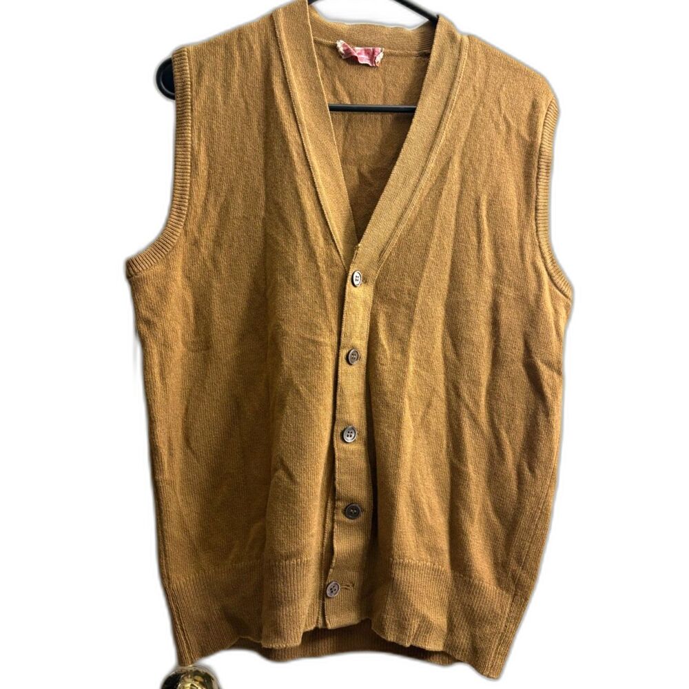Men's Vintage Jaeger 100% Cashmere V-Neck Vest Size M/L
